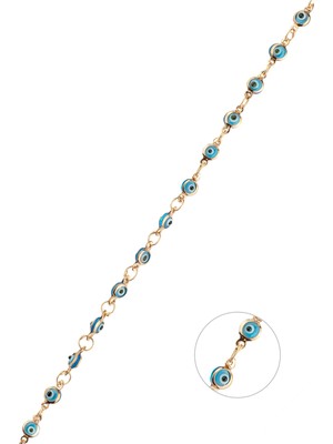 By Barun Açık Mavi Göz Bileklik  Rose