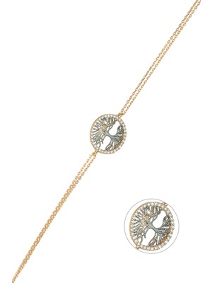 By Barun Hayat Ağacı Bileklik  Rose