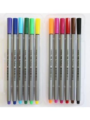 Globox 3078 School Time Fineliner Renkli Kalem 12'li