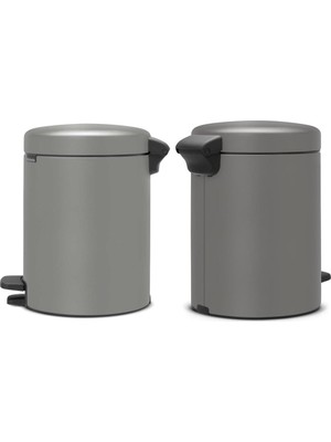 Brabantia Çöp Kutusu 5 lt Newicon Pedallı Concrete Grey