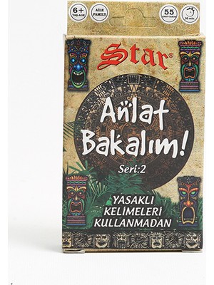 Star Anlat Bakalım Kelime Oyunu Seri:2 Hafıza Geliştirici Eğlenceli Aile Oyunu 55 Kart