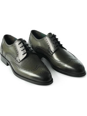 J Club Deri Oxford Bağcıklı Yeşil Erkek Ayakkabı