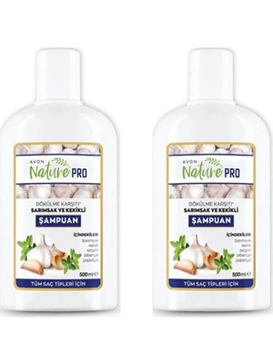 Avon Nature Pro Sarımsaklı-Kekikli Şampuan 2 Adet