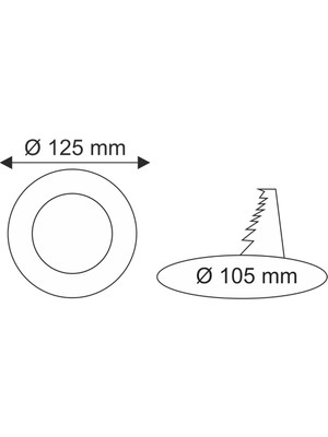 Helios Opto 6W Sıva Altı Yuvarlak Panel Günışığı