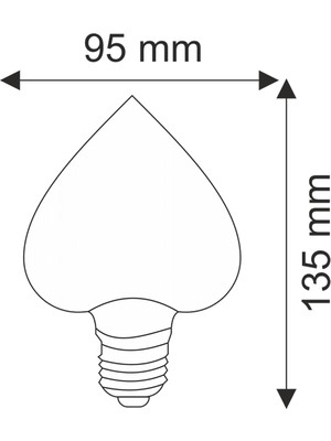 Helios 6W Rustik Kalp Günışığı LED Ampül