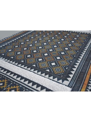 Halı Special Mavi Yıklanabilir Modern Kilim 80 x 150 cm