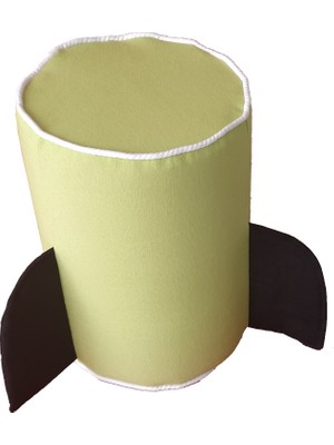 Akat Cosy Roket Yeşil Minder-Puf