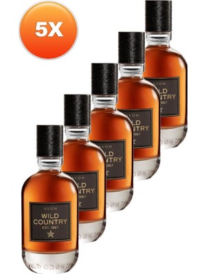 Avon Wild Country Erkek Parfüm Edt 75 Ml. Beşli Set