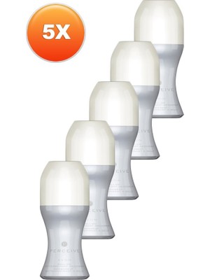 Avon Perceive Kadın Roll-On Deodorant - Tropikal Çiçek ve Meyve Aroması, 5 x 50 ml - Gün Boyu Terlemeye Karşı Etkili Koruma