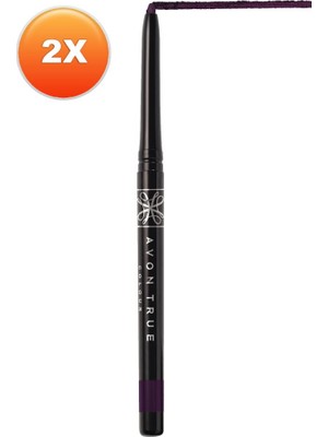 Avon Glimmersticks Göz Kalemi Majestic Plum Renk Yumuşak Uçlu 2 Adet Seti ile Etkileyici Bakışlar