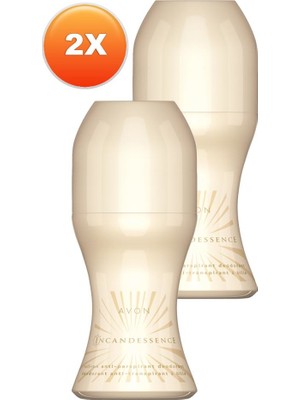 Avon Incandessence Roll-On Deodorant - Kadınlar için Canlandırıcı Çiçeksi Koku, 2×50 ml