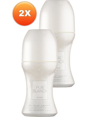 Avon Roll-On Deodorant Pur Blanca Ferah Çiçeksi Koku Kadınlar İçin 2x50 ml - Saf Aşkın Yansıması İkili Seti