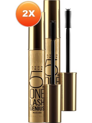 Avon 'True' Lash Genius Maskara 10 ml Blackest Black İkili Set – Yoğun Siyah ve Belirgin Kirpik Etkisi