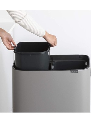 Brabantia Çöp Kutusu Bo Touch Bin Kapak 30 + 30 Lt Beton Gri 130663