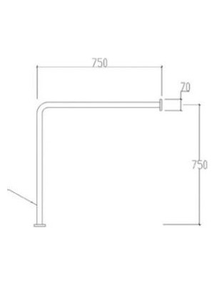 Yerden Duvara Engelli Tutunma Barı 32 mm