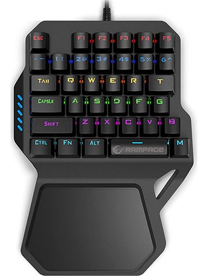 Rampage KB-R77 USB Rainbow Backlight Outemu Blue Switch Mekanik 36 Tuşlu Mini Gaming Oyuncu Klavyesi