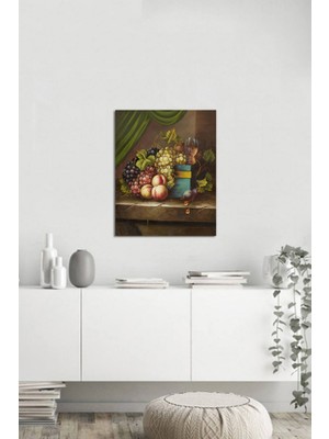Tablosan Yağlı Boya Natürmort Meyveler Kanvas Tablo
