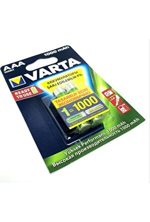 VARTA Piles Rechargeable AAA 1000mAh - 4pcs - Tecniba