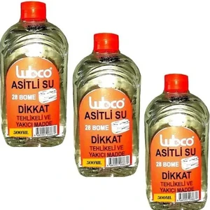 Lubco Asitli Su Akü Asidi 500 ml 3 Adet