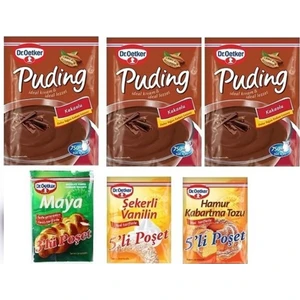 Dr. Oetker Instant Maya Kakaolu Puding Kabartma Tozu Vanilya Fırsat Paketi