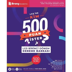 Branş Akademi 8. Sınıf LGS'de Kim 500 Puan İster İlk Dönem Deneme Bankası