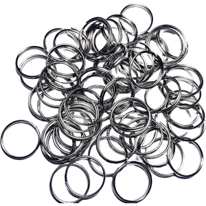 Gümüş Renk Metal Makrome Anahtarlık Halkası 100 Adet