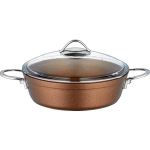 Vilma Cool 26 cm Granit Karnıyarık Tencere Bakır Renk