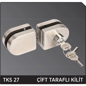 Teksan Çift Taraflı Cam Kapı Kilidi