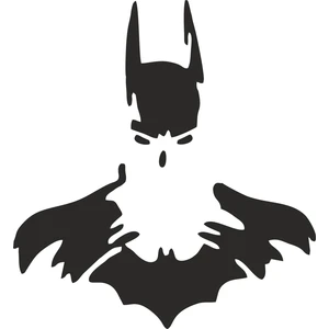 Sticker Fabrikası Batman Silüet Sticker  13 x 14 cm Siyah