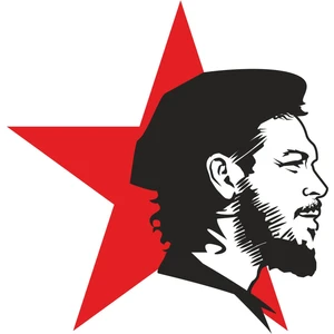 Sticker Fabrikası Che Guevara Sticker  9 x 9 cm Renkli