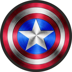 Sticker Fabrikası Kaptan America Kalkanı Sticker  15 x 15 cm Renkli