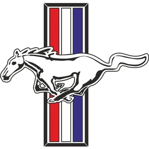 Sticker Fabrikası Mustang Sticker  9 x 8,5 cm Renkli