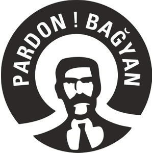Sticker Fabrikası Pardon Bayan Sticker  14 x 14 cm Siyah