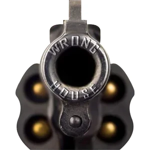 Sticker Fabrikası Wrong House Yanlış Ev Sticker  9 x 7 cm Renkli