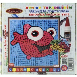 Kırmızı Balık Seramik Mozaik Set 20 x 20 cm