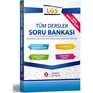 Sonuç Yayınları LGS Ilk Dönem Tüm Derler Soru Bankası
