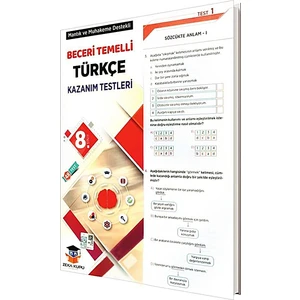 Zeka Küpü Yayınları 8.Sınıf LGS Türkçe Beceri Temelli Kazanım Testleri