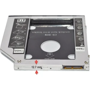 SSD Caddy 12.7mm DVD To SSD Kutusu