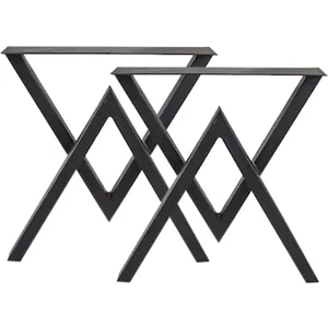 Grande Home Metal Karo Ahşap Kütük Bank Ayağı 2'li