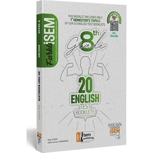İSEM Yayıncılık 2020 LGS Farklı 8. Sınıf 1. Dönem İngilizce 20 Branş Deneme