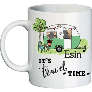 Çekme Karavan Temalı İsimli Kupa Bardak