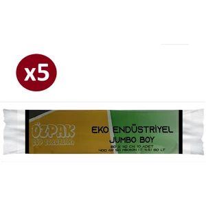 Endüstriyel Jumbo Boy Çöp Poşeti 80 x 110 cm 5li