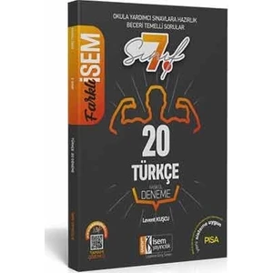 İSEM Yayıncılık 7. Sınıf Türkçe 20 Deneme