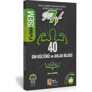 İSEM Yayıncılık 7. Sınıf Din Kültürü 40 Deneme