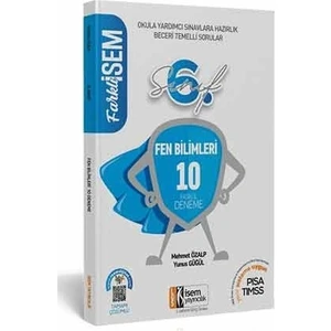 İSEM Yayıncılık 6. Sınıf Fen Bilimleri 10 Deneme