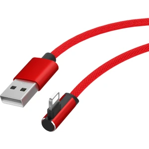Mars 1.2 Metre 90 Derece iPhone Uyumlu Lightning 2.4A Hızlı Şarj ve Data Kablosu