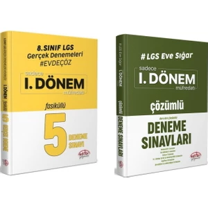 Editör Yayınları 8. Sınıf 1. Dönem Deneme Sınav Seti