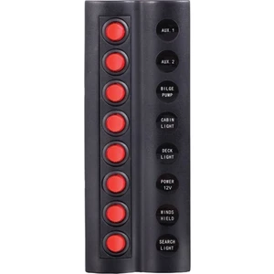 Switch Panel,8'li Işıklı ve Otomatik Sigortalı