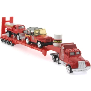 Die Cast Metal Tırlı ve Küreme Kamyonlu İtfaiye Seti