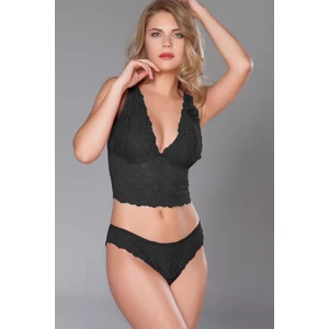 Kapsız Dantelli Kalın Askılı Bralet Sütyen Takım 8001